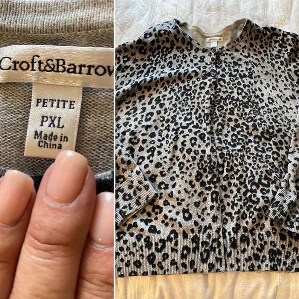 Croft & Barrow. Animal Print sweater.